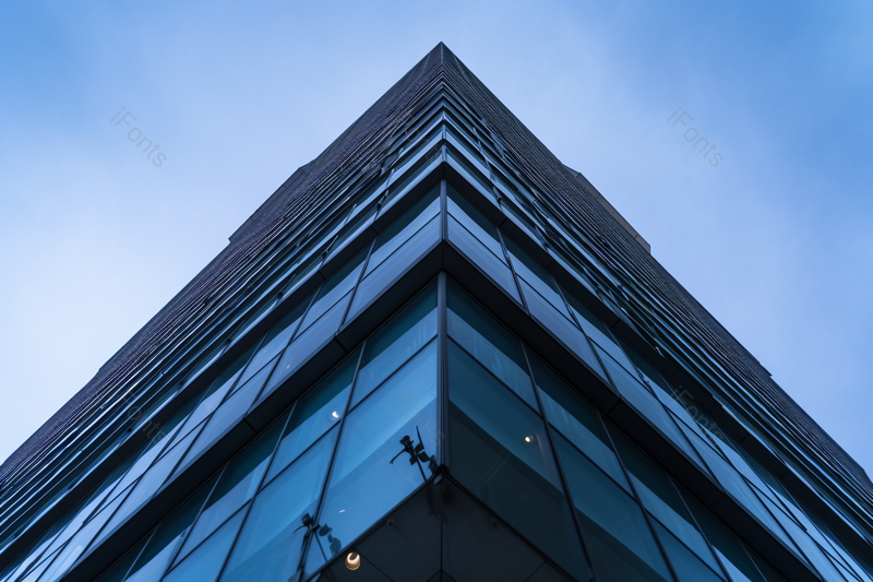 实拍仰视蓝天下写字楼一角摄影背景,高清,摄影图,摄影图片,图片大全,摄影图免费下载